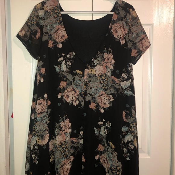 Short floral pattern dress - Picture 2 of 2